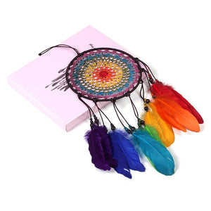 Handwoven Rainbow Dreamcatcher