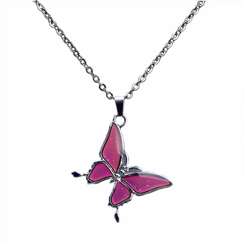 Dreamy Butterfly Mood Necklace & Ring