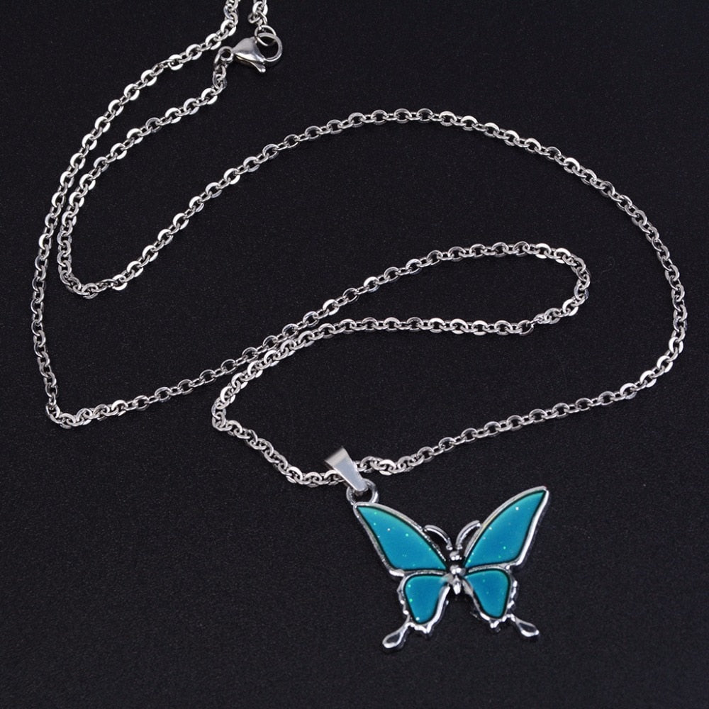 Dreamy Butterfly Mood Necklace & Ring