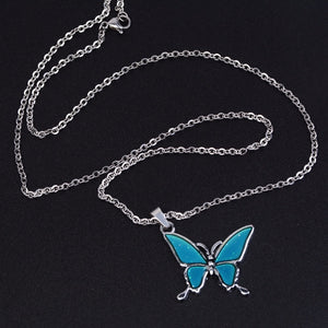 Dreamy Butterfly Mood Necklace & Ring