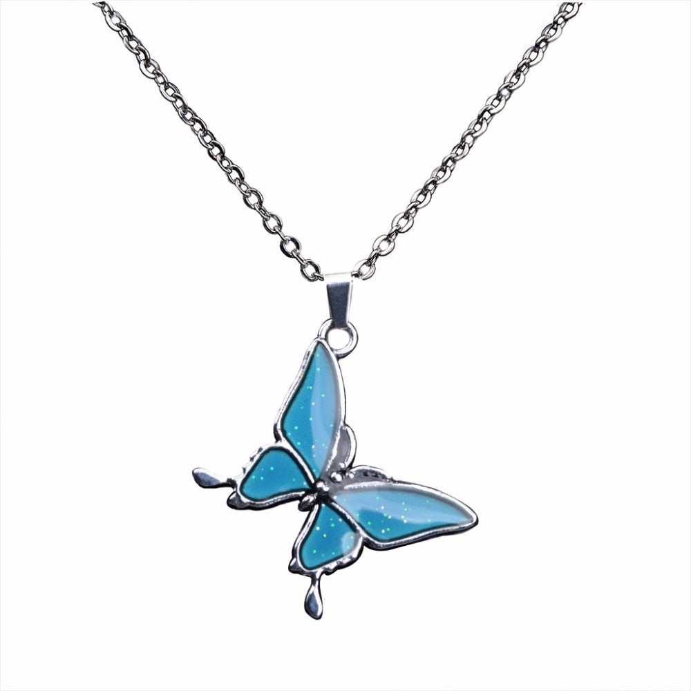 Dreamy Butterfly Mood Necklace & Ring