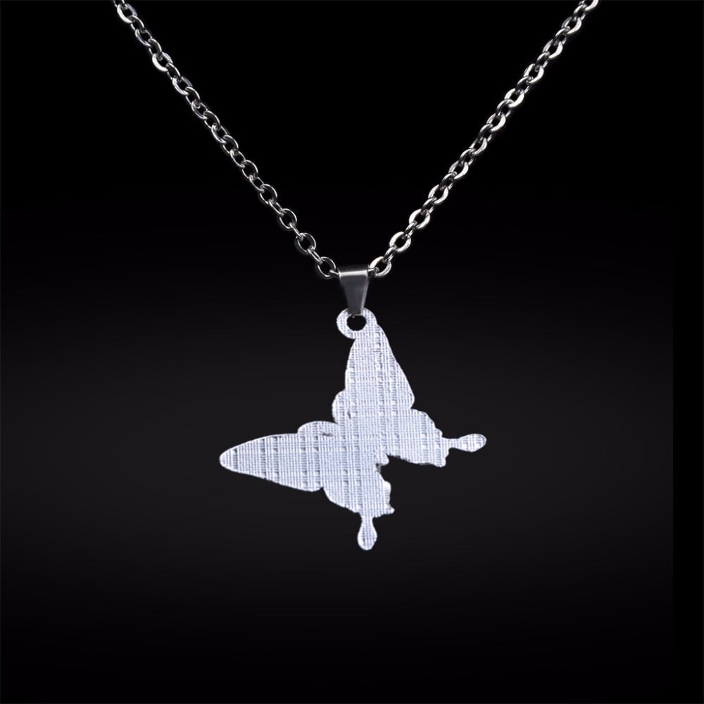 Butterfly mood necklace hot sale