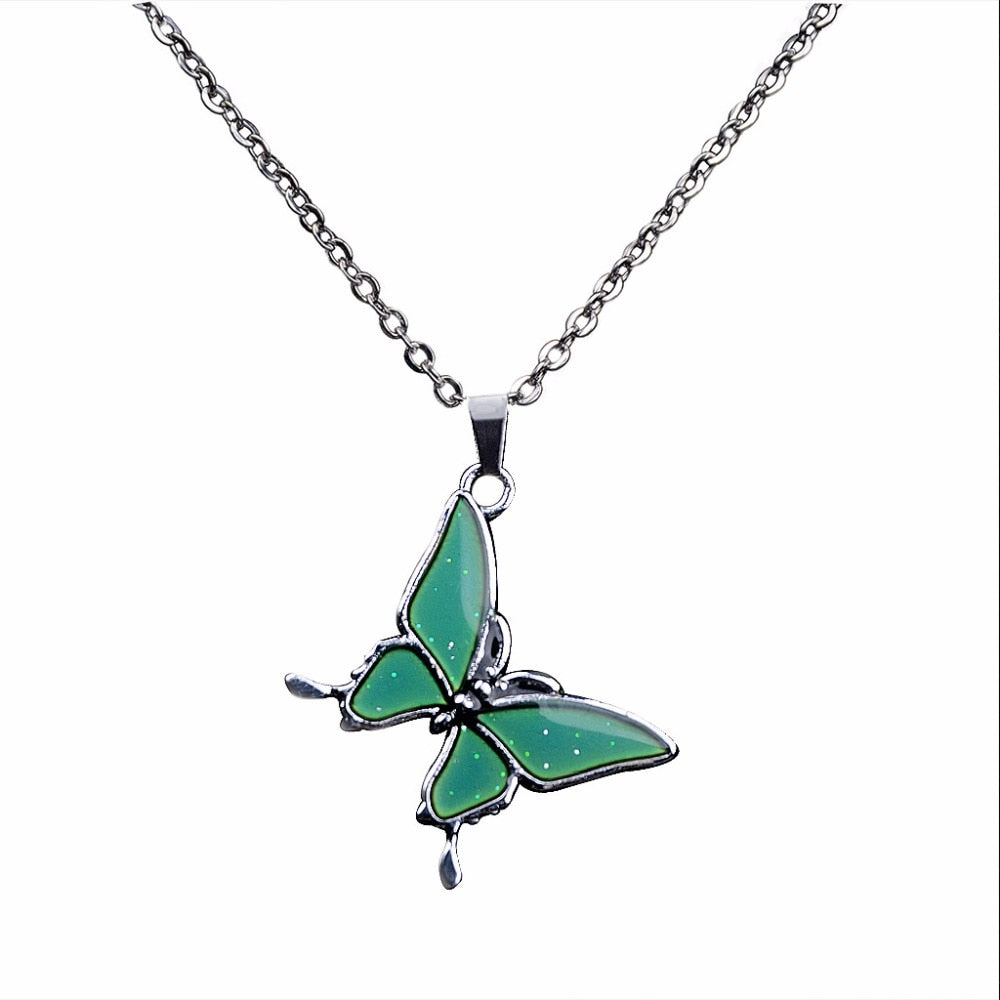 Dreamy Butterfly Mood Necklace & Ring