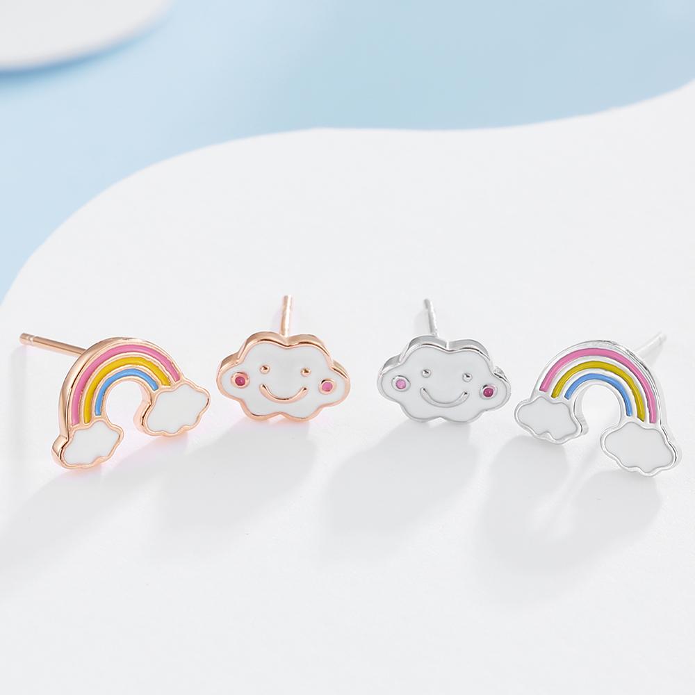 Smiles on the Pan Rainbow Earrings