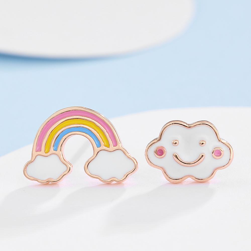 Smiles on the Pan Rainbow Earrings