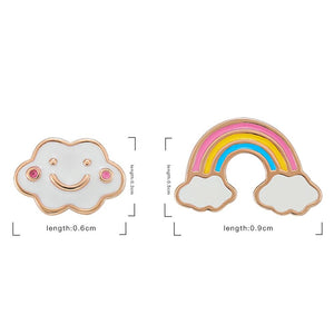 Smiles on the Pan Rainbow Earrings