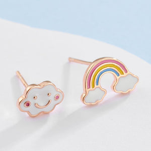 Smiles on the Pan Rainbow Earrings