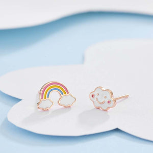 Smiles on the Pan Rainbow Earrings