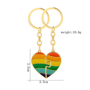 Pride Puzzle Heart Couple Necklaces