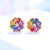 Rainbow Petals Stud Earrings