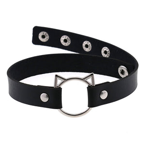 Cat Leather Choker