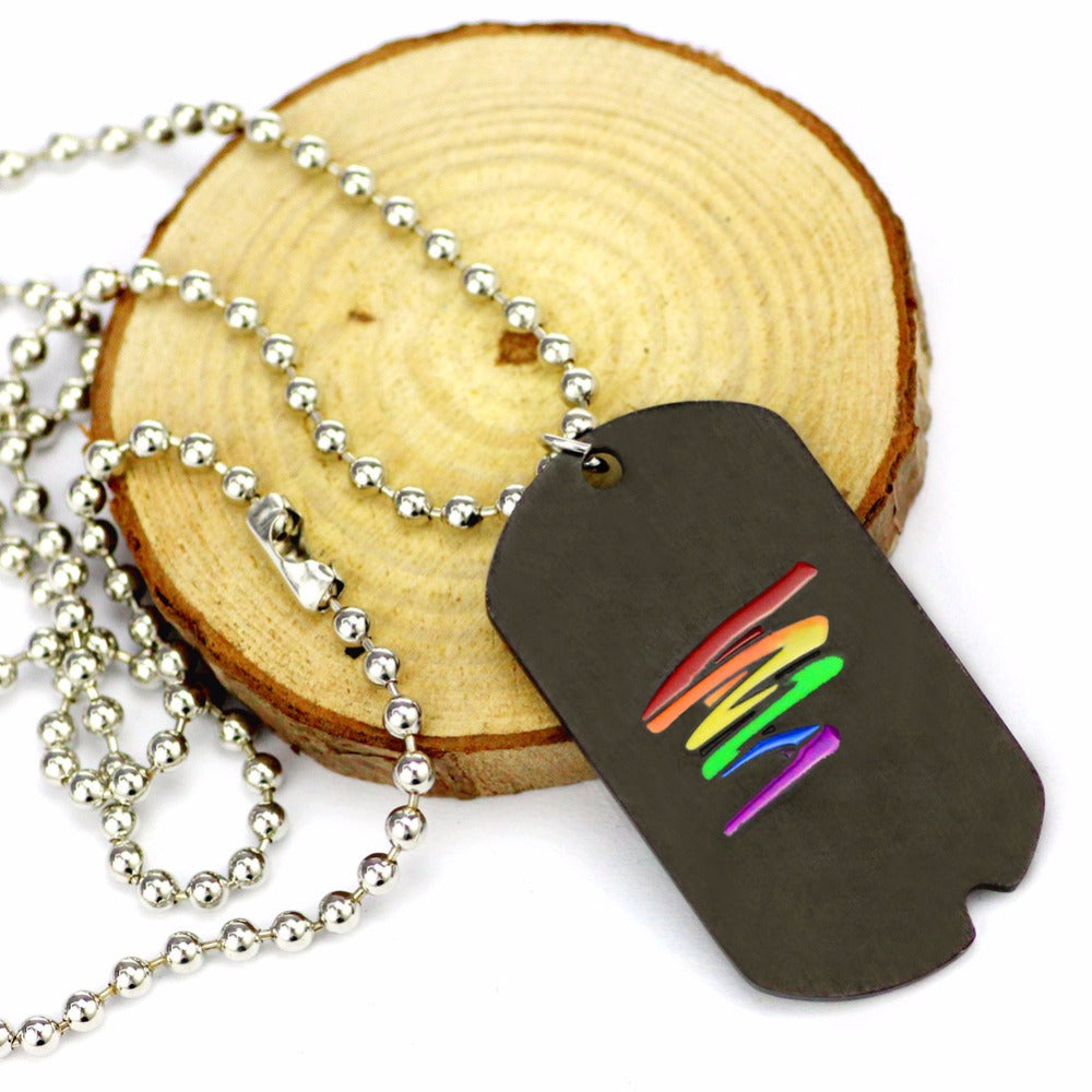 "On the Inside, I'm Really Gay" Dog Tag Necklace