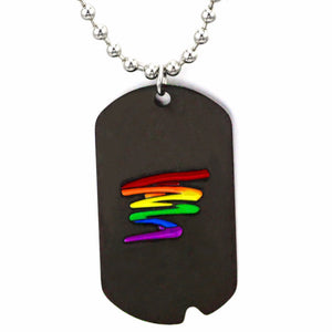 "On the Inside, I'm Really Gay" Dog Tag Necklace