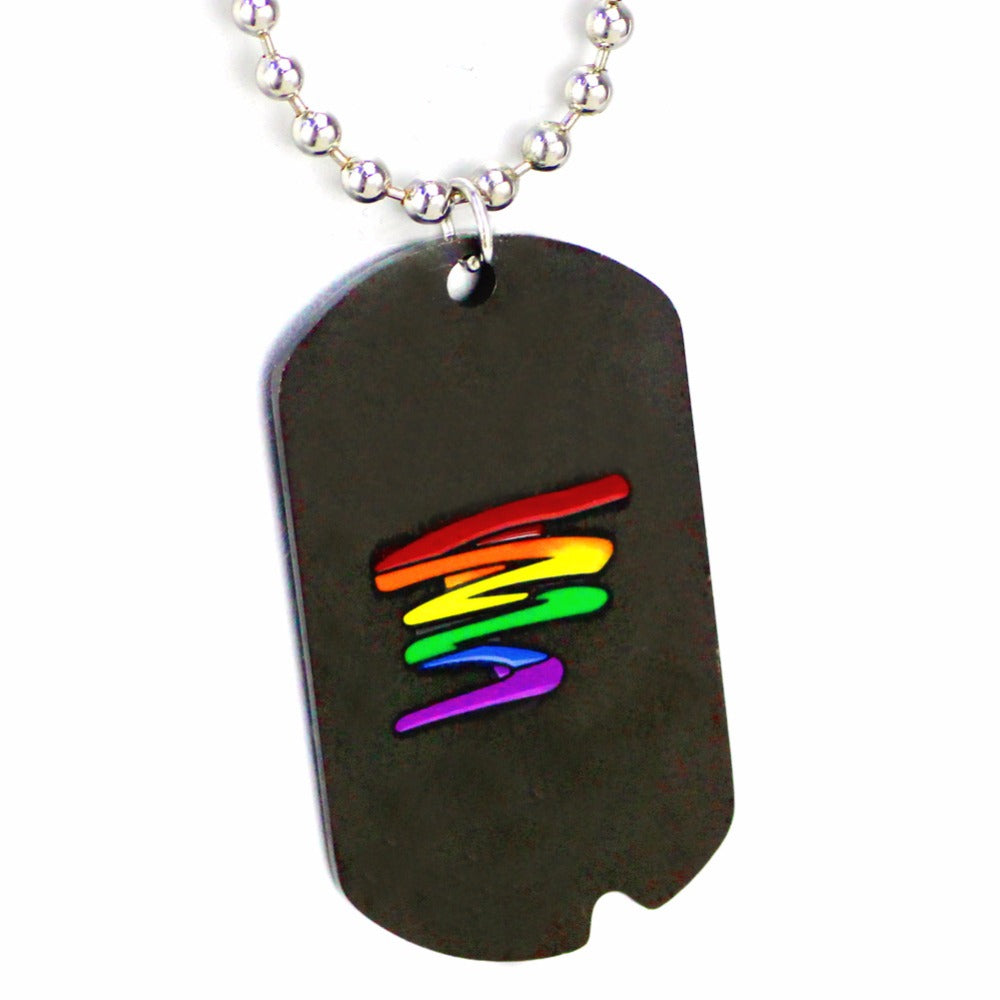 "On the Inside, I'm Really Gay" Dog Tag Necklace