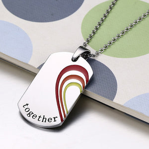 Together Forever Pride Couple Necklace