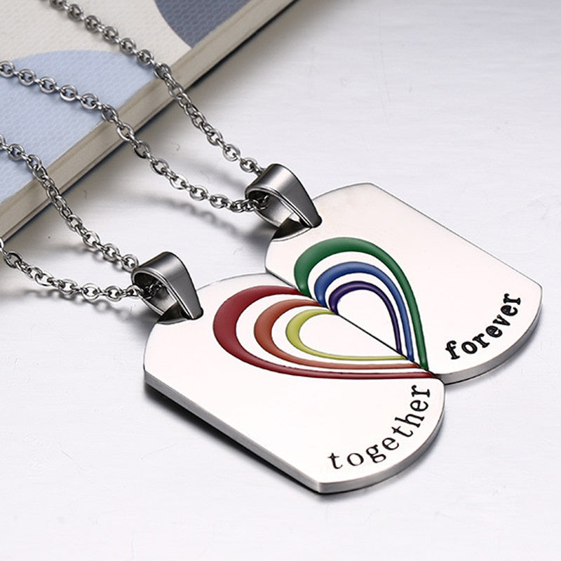 Couple necklaces that fit together deals