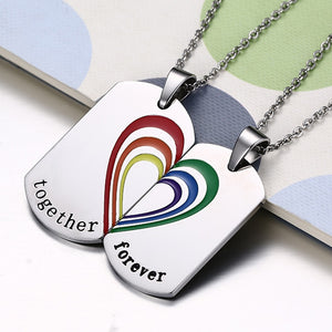 Together Forever Pride Couple Necklace