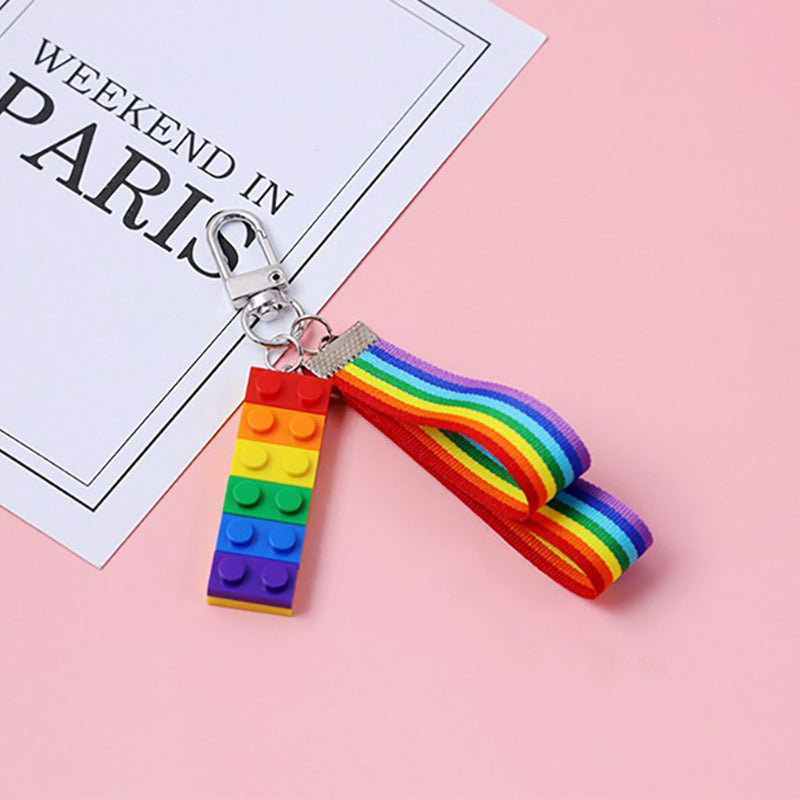 Pride Building Brick Key Chain