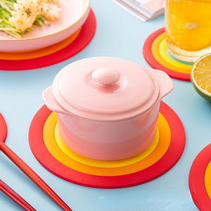 Round Rainbow Silicone Placemat