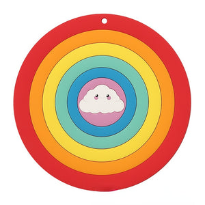 Round Rainbow Silicone Placemat