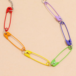 Pride Safety Pins Necklace