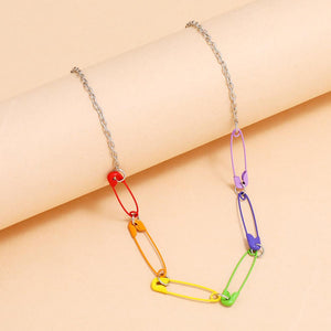 Pride Safety Pins Necklace