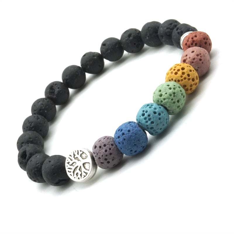 Rainbow Lava Stone Diffuser Bracelets