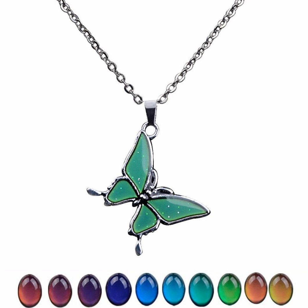 Dreamy Butterfly Mood Necklace & Ring