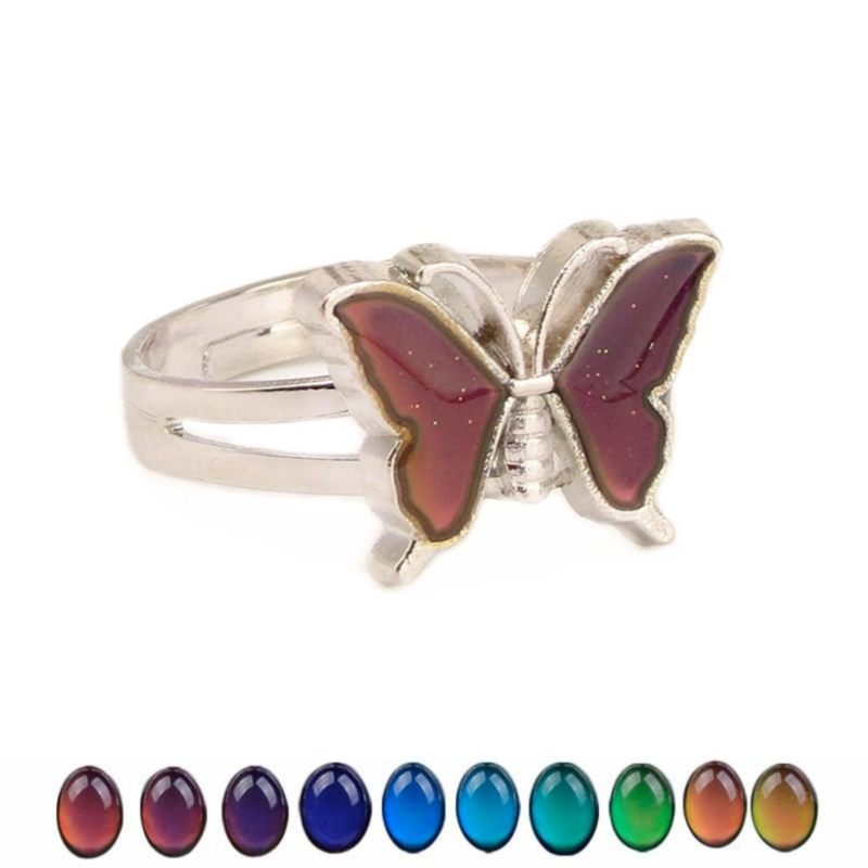 Dreamy Butterfly Mood Necklace & Ring