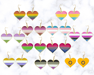 Pride Love Heart Earrings