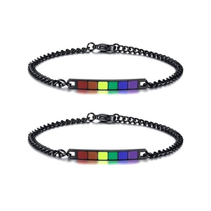 Pride Bar Couple Bracelets