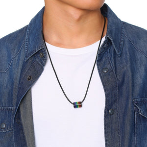 Pride Cylinder Necklace (Black)