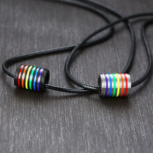 Pride Cylinder Necklace (Black)