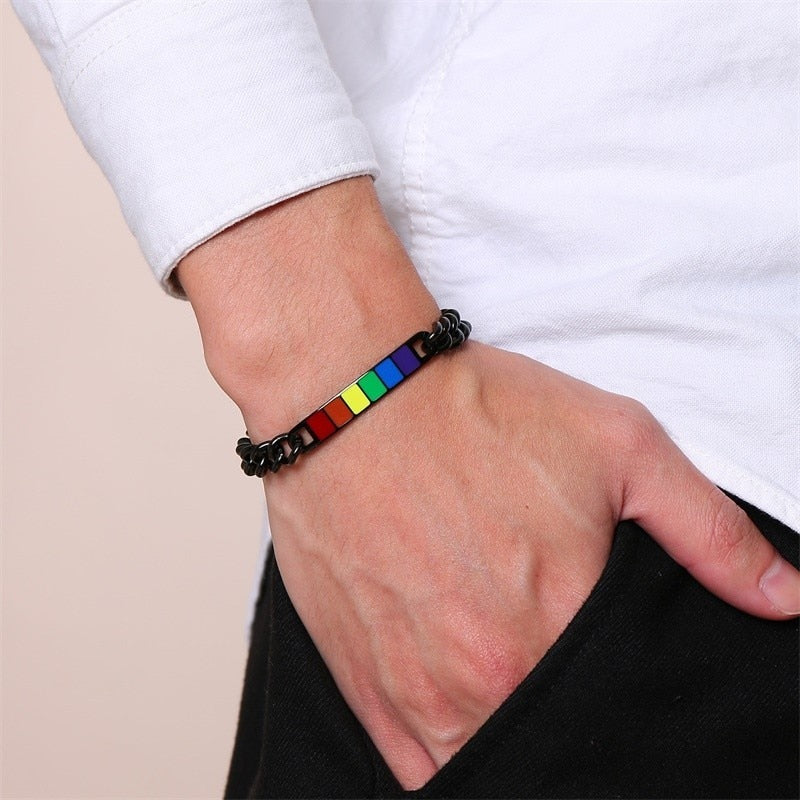 Pride Bar Couple Bracelets