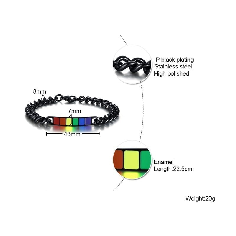 Pride Bar Couple Bracelets