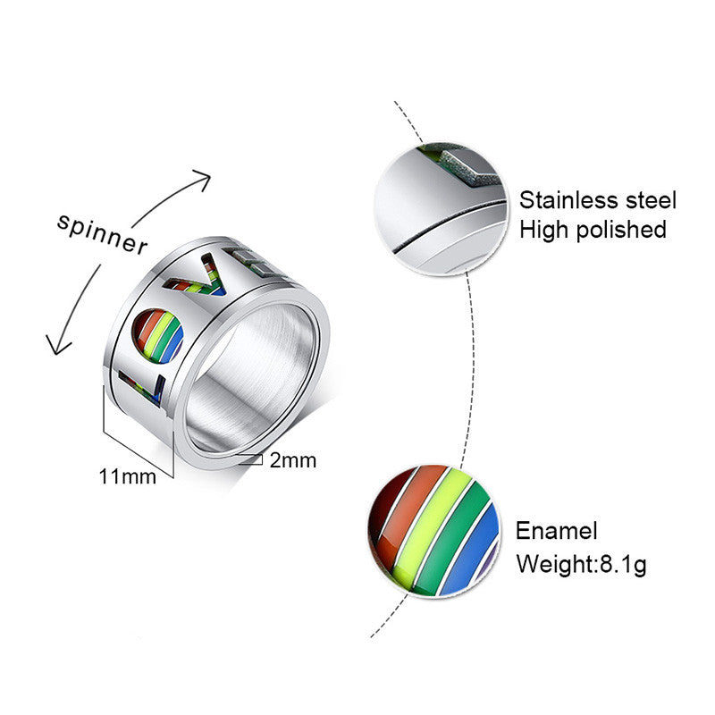 Pride Love Spinner Ring