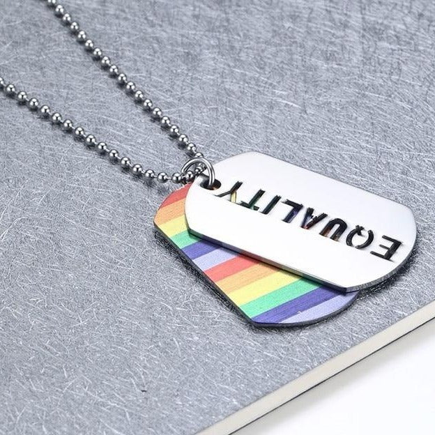 Pride Equality Dogtag Necklace