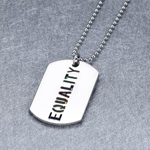 Pride Equality Dogtag Necklace