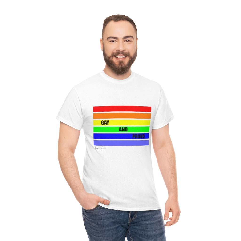 Gay and Proud Unisex Heavy Cotton Tee