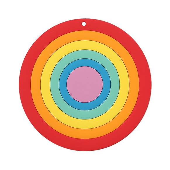 Round Rainbow Silicone Placemat