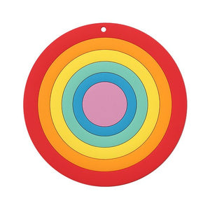 Round Rainbow Silicone Placemat