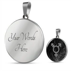 Monotone Transgender Emblem Necklace