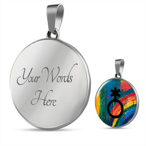 Rainbow Non-Binary Emblem Necklace