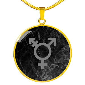 Monotone Transgender Emblem Necklace