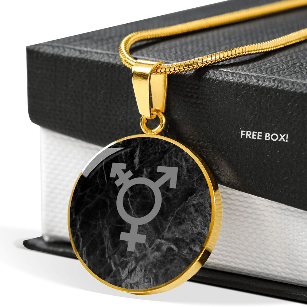 Monotone Transgender Emblem Necklace