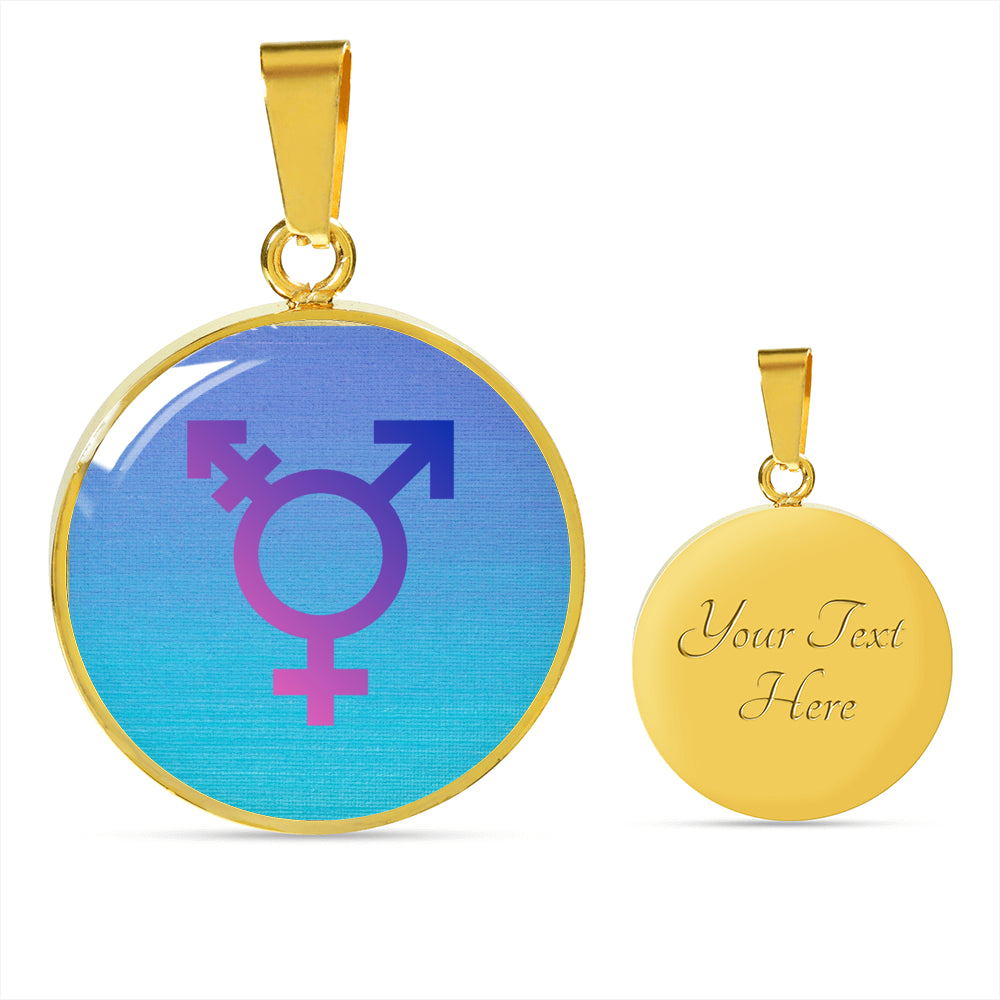 Gradient Transgender Emblem Necklace