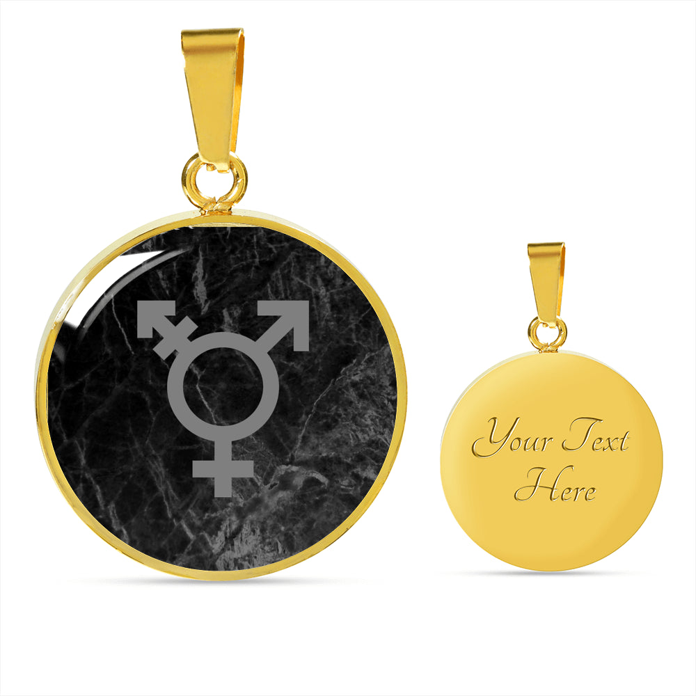 Monotone Transgender Emblem Necklace