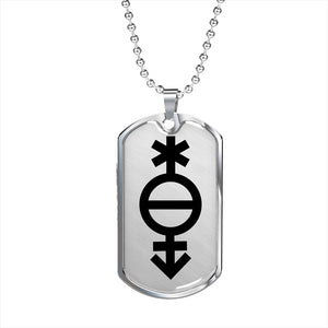 Pangender Emblem Dog Tag Necklace