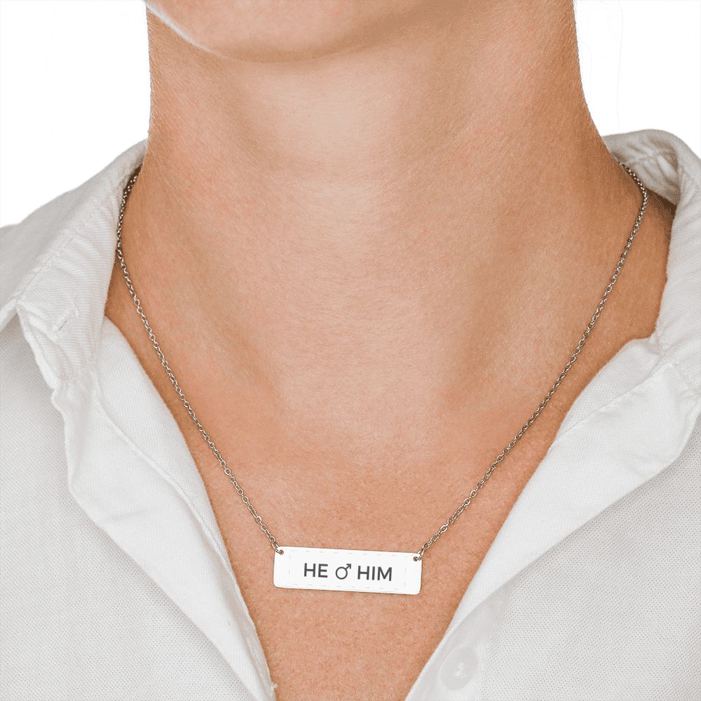 Pride Pronouns Necklace (He | Him)