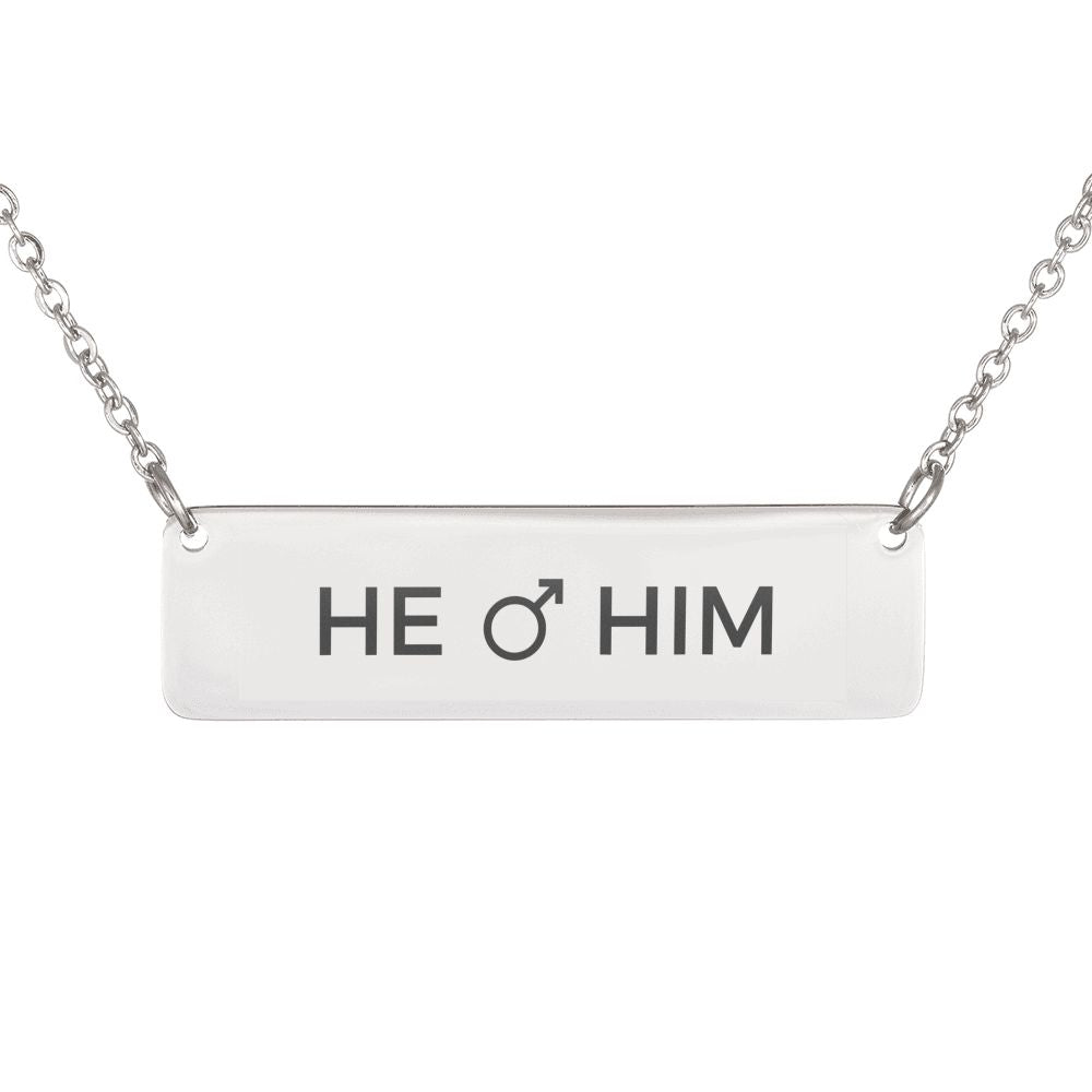 Pride Pronouns Necklace (He | Him)